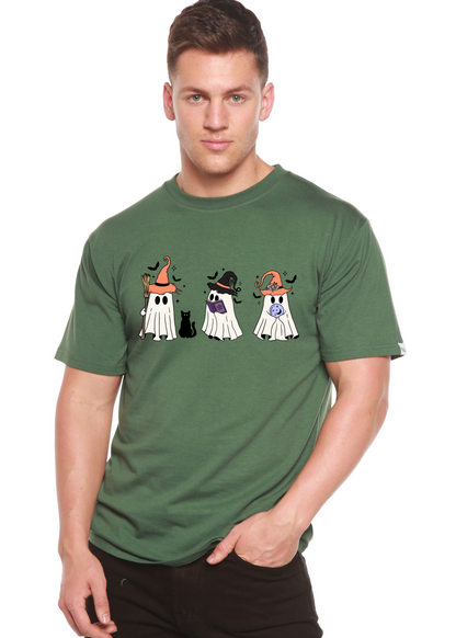 Camiseta gráfica de manga corta de bambú-viscosa/algodón orgánico "Halloween Boo" para hombre