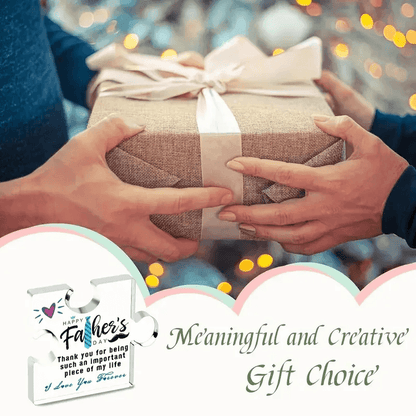 Plaque Puzzle Acrylique Fête des Pères Cadeau Gravé avec Amour et Gratitude Joyeuse Fête des Pères