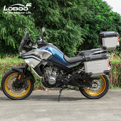 LOBOO Aluminum Side Panniers, Top Case & Mounting Rack System for CFMOTO 800MT (2021-)