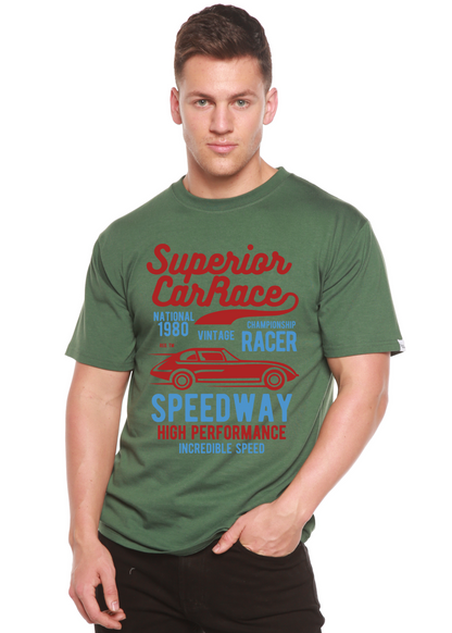 T-shirt graphique à manches courtes en viscose de bambou et coton biologique pour homme Superior Car Spun Bamboo®