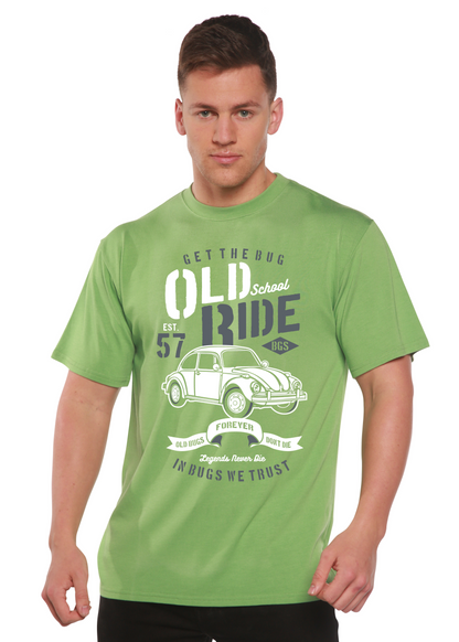 T-shirt graphique manches courtes Old School Ride Spun Bamboo® pour homme en viscose de bambou/coton biologique