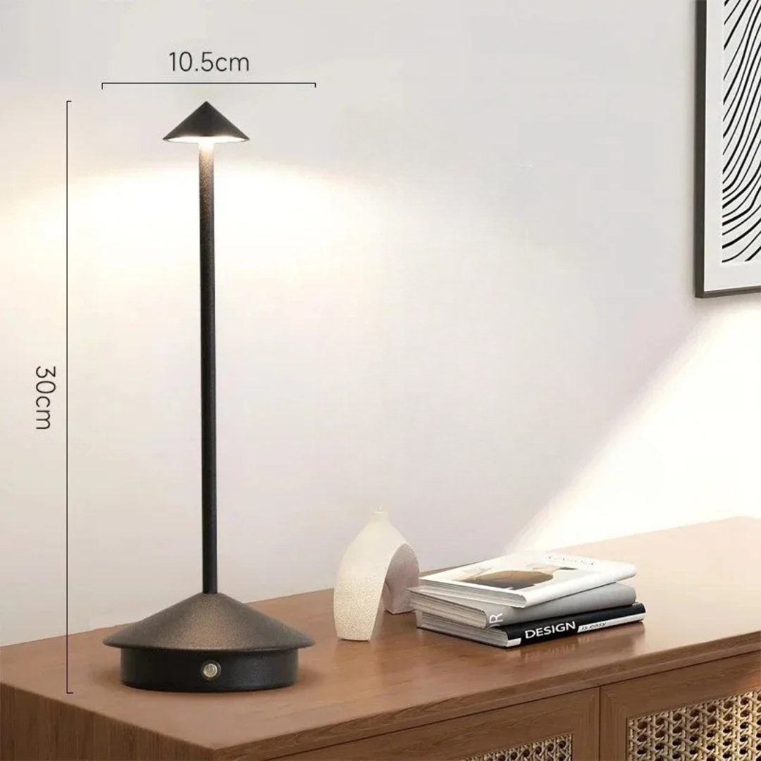 Aluminium LED Table Lamp with Touch Dimming | Rechargeable Cordless Lighting