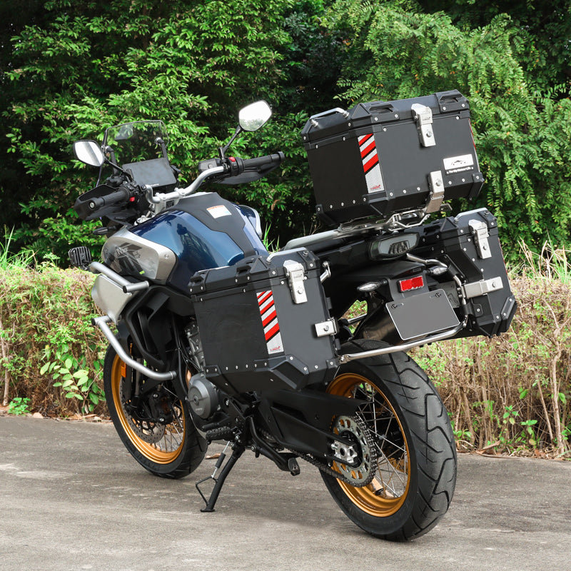 LOBOO Aluminum Side Panniers, Top Case & Mounting Rack System for CFMOTO 800MT (2021-)