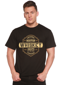T-shirt graphique à manches courtes en viscose de bambou et coton bio pour homme Whiskey