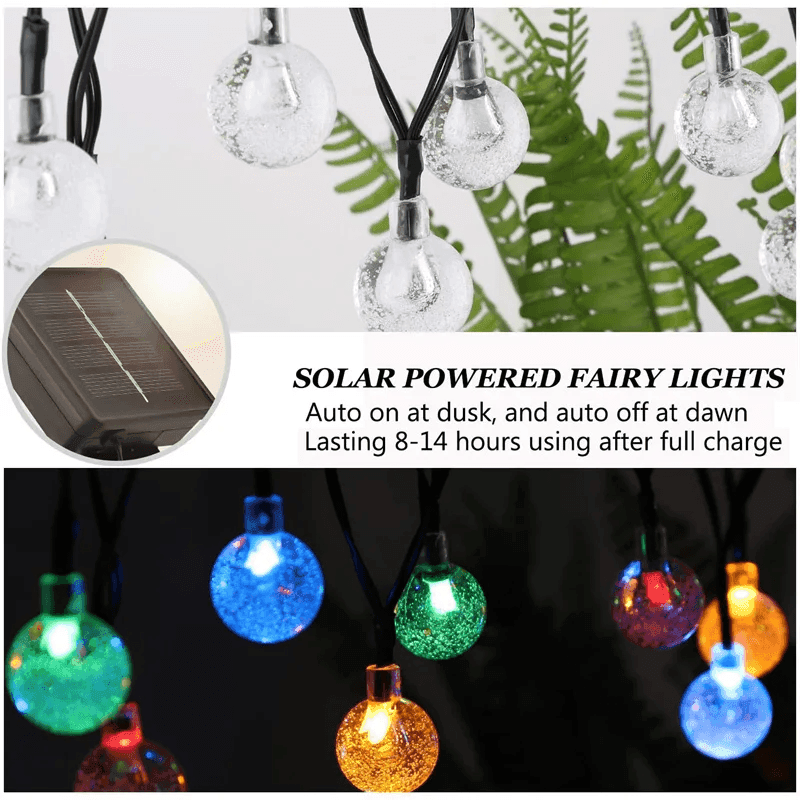 Solar Bubble Ball String Lights – Outdoor Waterproof LED Garden & Patio Lights