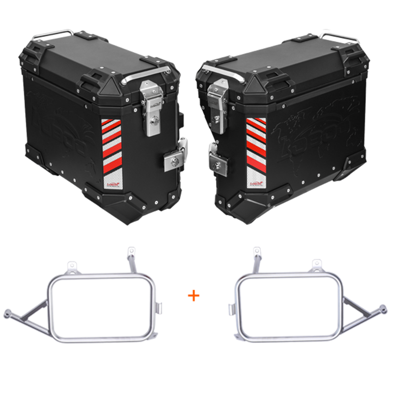 LOBOO Aluminum Side Panniers, Top Case & Mounting Rack System for CFMOTO 800MT (2021-)