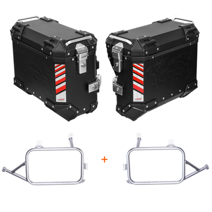 LOBOO Aluminum Side Panniers, Top Case & Mounting Rack System for CFMOTO 800MT (2021-)