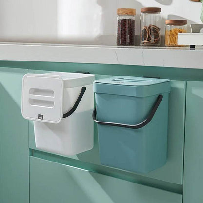 Space Saving Trash Can with Silent Lid