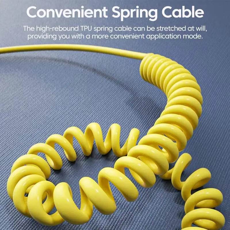 Cable USB de carga rápida de 65W con resorte – Cable duradero de carga veloz (cable USB de 65W)