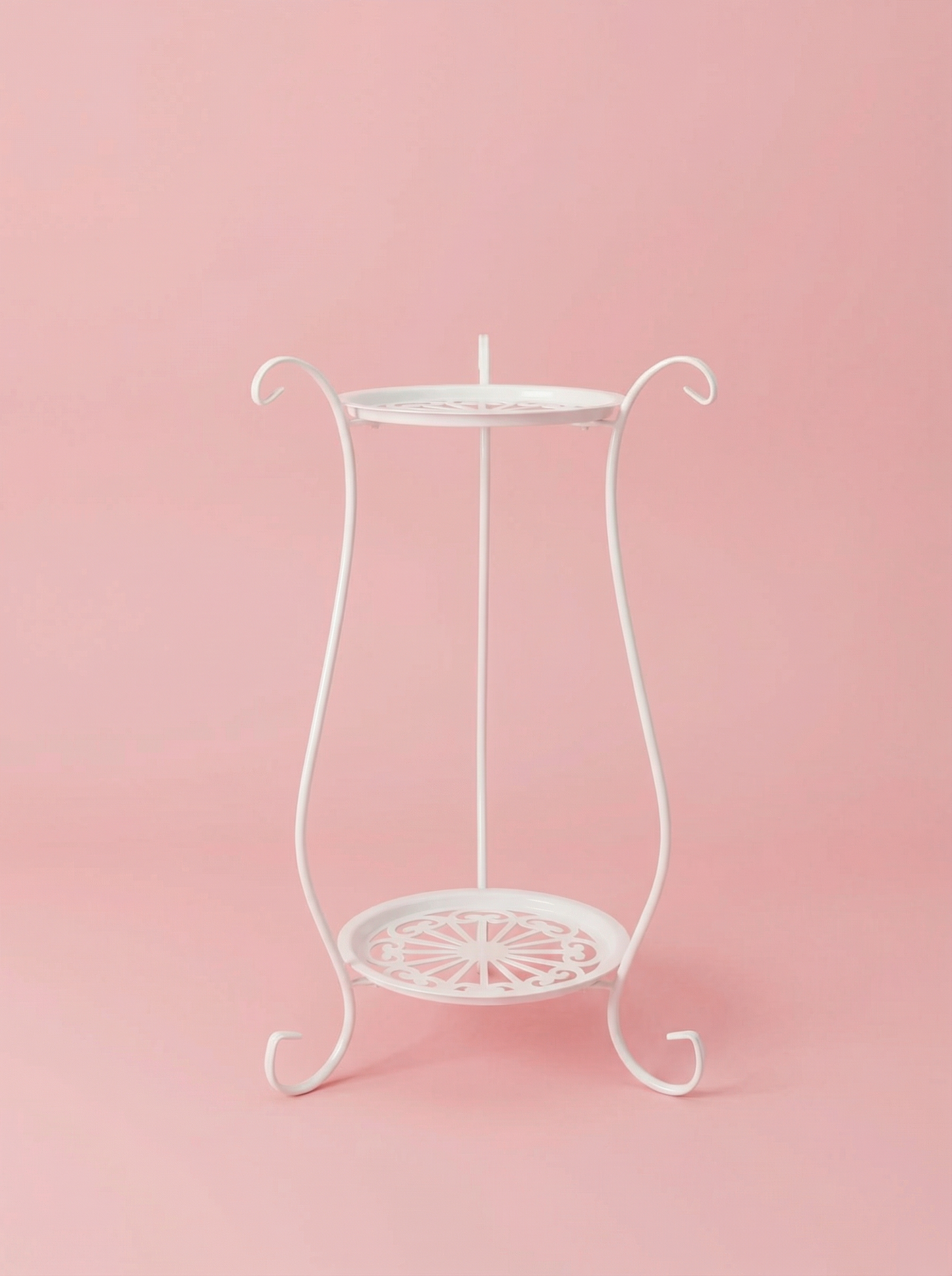 Two-Tier Metal Plant Stand – Double Layer Iron Flower Rack for Indoor & Outdoor Plants