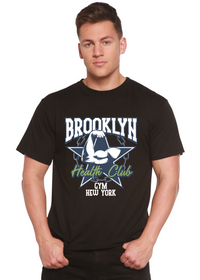 T-shirt graphique à manches courtes en viscose de bambou/coton biologique pour homme Brooklyn Health Club