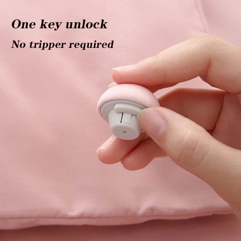 4Pcs Non-Slip Mushroom BedSheet Quilt Blanket Holder – Keep Your Bedding Neat & Tidy