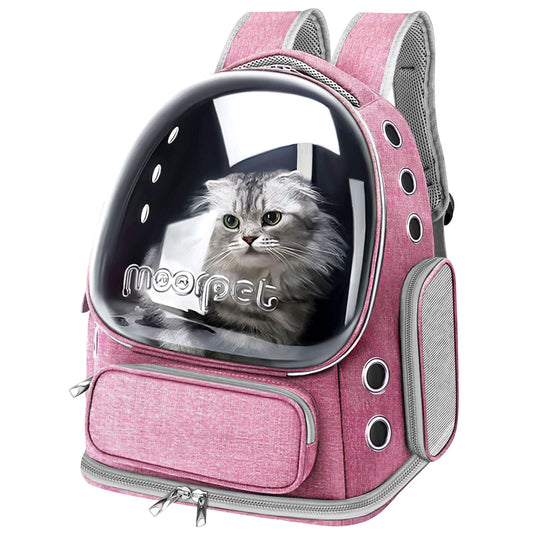 Travel with your pet in comfort and style using the Breathable Cat Bubble Backpack Carrier
