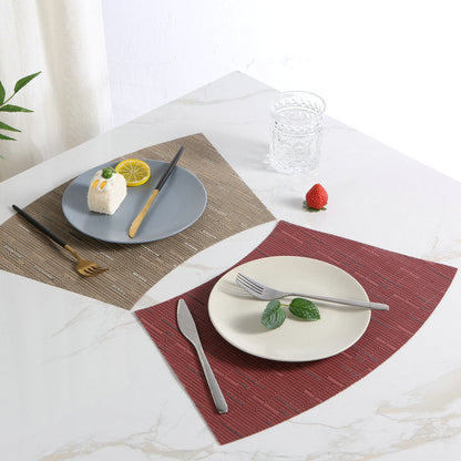 Mantel individual de PVC con forma de abanico para mesa redonda, con aislamiento térmico
