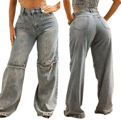 Y2K Baggy Wide Leg Jeans – Women’s Vintage Denim Pants