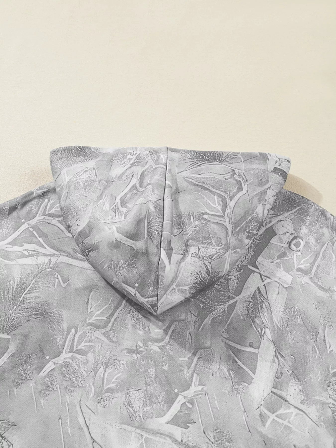 Sweat à capuche sportif oversize imprimé camouflage boisé