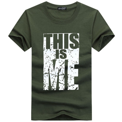 Men's  Plus Size Youth Half-Sleeved T-Shirt