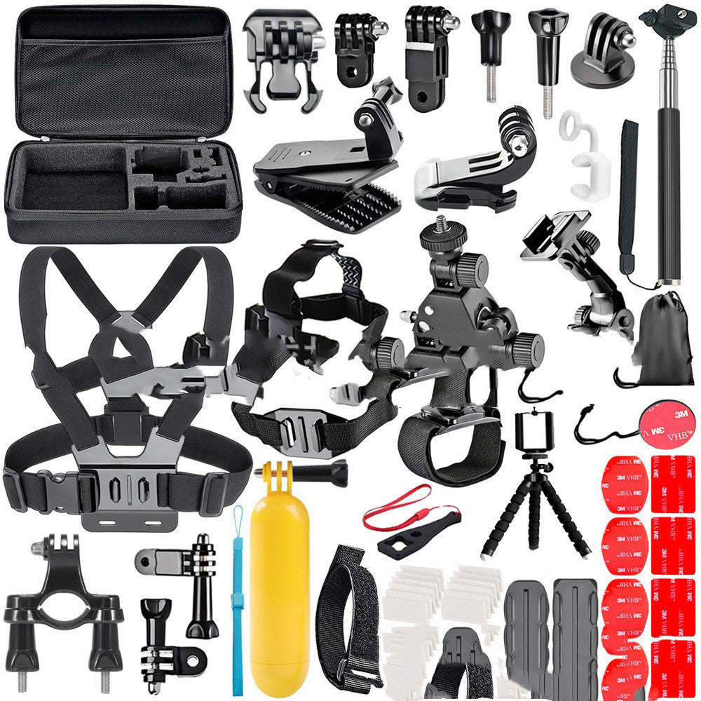 Compatible avec Apple, ensemble d'accessoires GoPro, sangle de poitrine, casque avec trépied pour GoPro Hero 4 3 2, accessoires universels