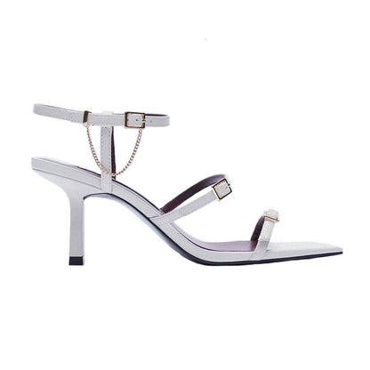 Zapatos de verano para mujer, cabeza cuadrada, España