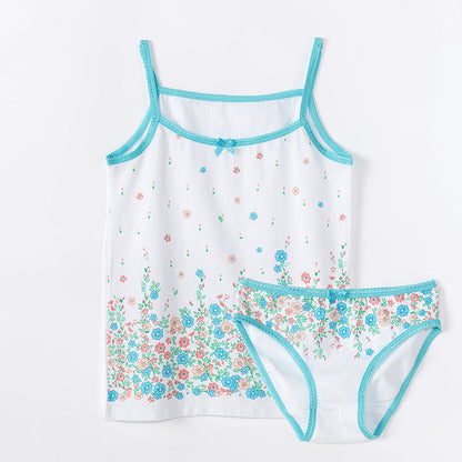 Pyjama d'été deux pièces pour enfants à bretelles