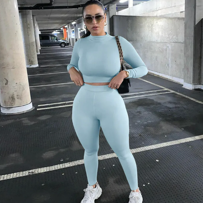 Women's Two-Piece Solid Autumn Overalls Set – Casual Chic Matching Outfit for Fall & Everyday Wear