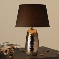Lampe de table en céramique émaillée et métal