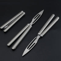 S Titanium Alloy Butterfly Knife Unopened Folding Fancy Hand Knife