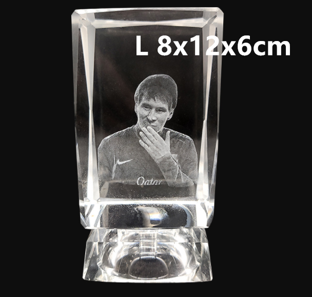 Cadre Photo Carré Laser 3D en Cristal avec Gravure Personnalisée en Cube de Verre Amour