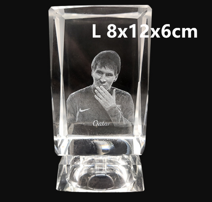 Cadre Photo Carré Laser 3D en Cristal avec Gravure Personnalisée en Cube de Verre Amour