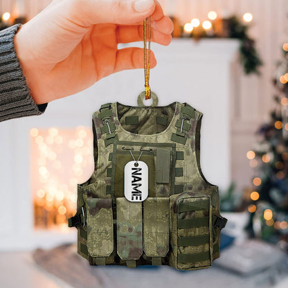 Personalized Veteran Soldier Backpack Charm – Acrylic Pendant