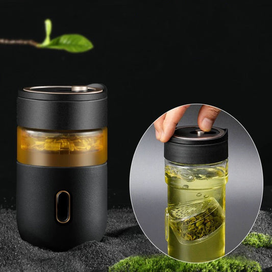 Taza de té de cristal de borosilicato para oficina y hogar