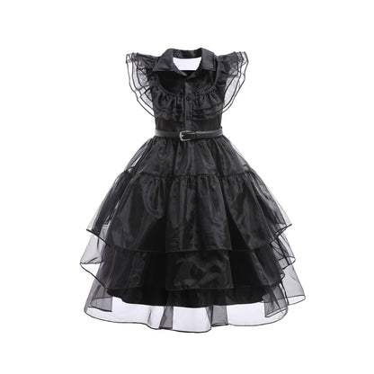 Black Dress Cosplay Clothing Girls