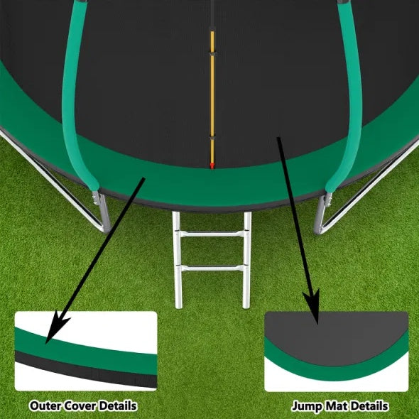 14FT Trampoline with Enclosure & Ladder – ASTM Approved