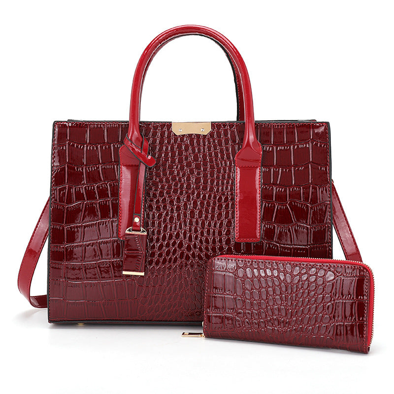 New Women's Wallet Large Capacity Handbag 2 Piece Set