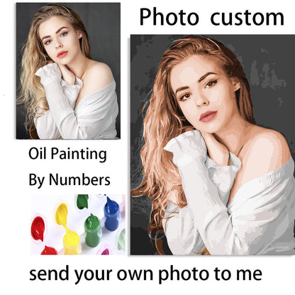 Pintura al Óleo Hecha a Mano para Bricolaje, Corazón Caminando, Regalo de Cumpleaños, Día de San Valentín Qixi, Foto para Novia, Novio, Pareja, Amigas