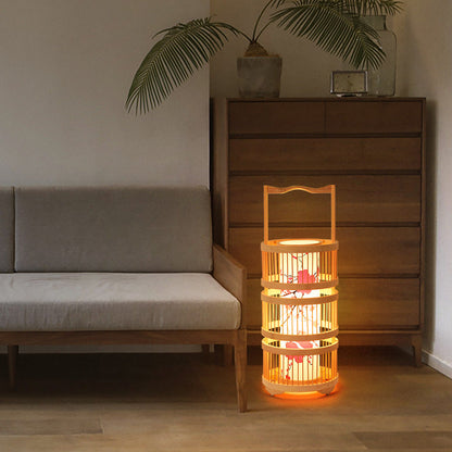 Store Bed And Breakfast Bedroom Bamboo Floor Lamp