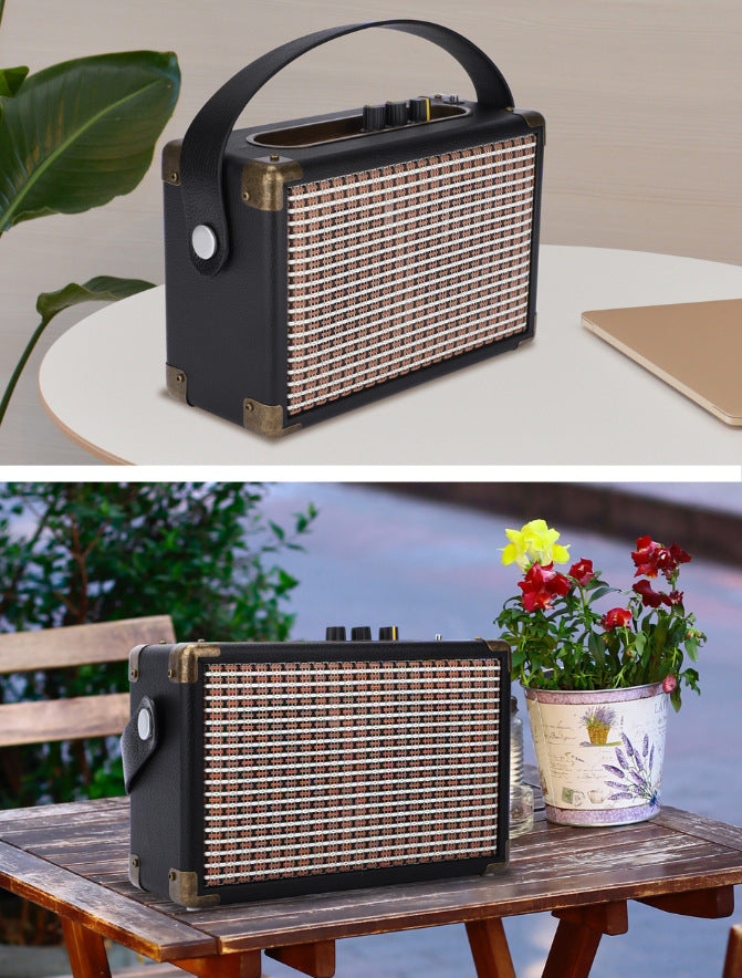 Altavoz Bluetooth retro portátil multifuncional