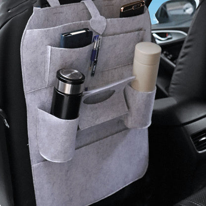 Bolsa de almacenamiento para coche, de fieltro, para la parte trasera del asiento, larga y grande