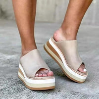 Sandalias de cuña para mujer, tallas grandes, informales