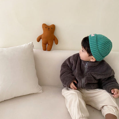 Kids' Sherpa Fleece Winter Jacket – Warm Full-Zip Coat