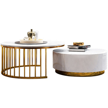 Mesa de centro redonda de mármol de Fashion Net Red