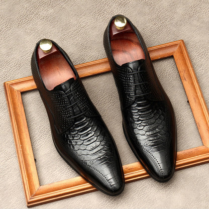 Nouvelles chaussures formelles en cuir pour hommes à bout pointu de style britannique