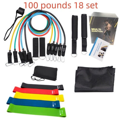 Juego de 11 piezas de cuerda elástica multifuncional TPE para fitness, cuerda de látex elástica, anillo de resistencia