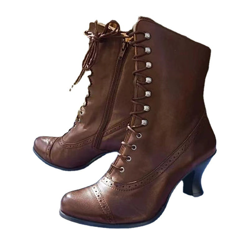 Retro Rivet Boots Women Shoes