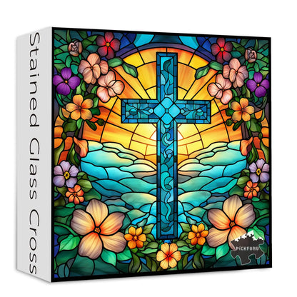 1000+ Pieces Cross Stained Glass Puzzles for Adults