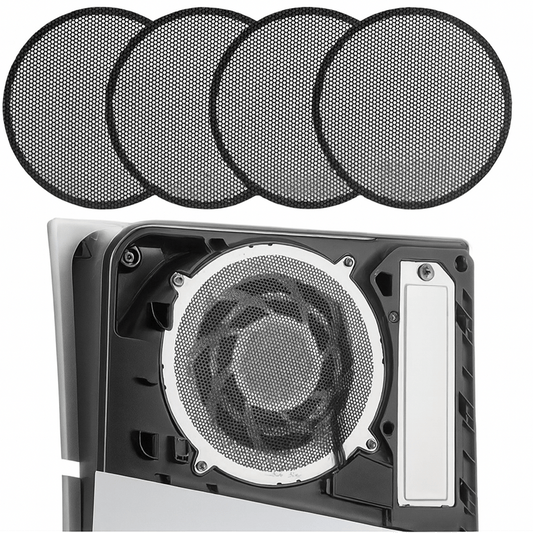 4PCS Dust Filter Kit for PS5 Slim | Heatsink Fan Vent Covers with Cooling Mesh