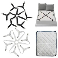 Non-Slip Bed Sheet Grippers With 12 Adjustable Elastic Clips for Mattress