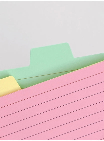 50 Pcs Index Label Papers with Tabs – 5 Colors