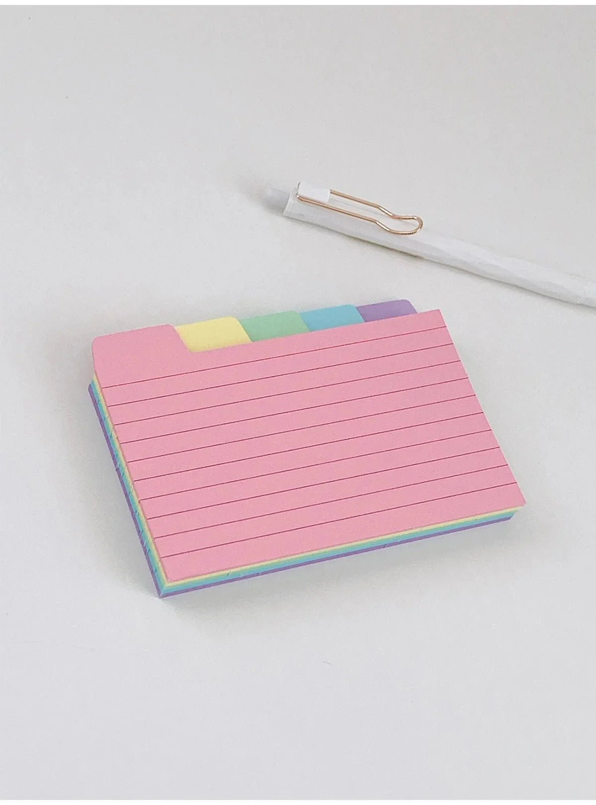 50 Pcs Index Label Papers with Tabs – 5 Colors