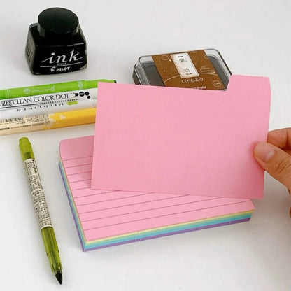 50 Pcs Index Label Papers with Tabs – 5 Colors